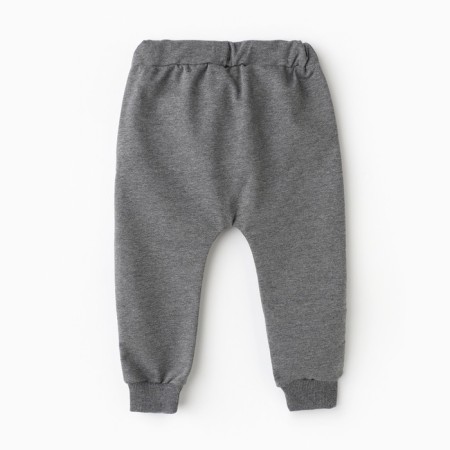 Pants for a boy, dark gray color, height 80 cm-3