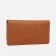 Women's wallet on the button, brown color