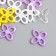 Decor for creativity "Flower. Yellow, violet, white and transparent" NR 20 g 2.8x2.8x0.4 cm