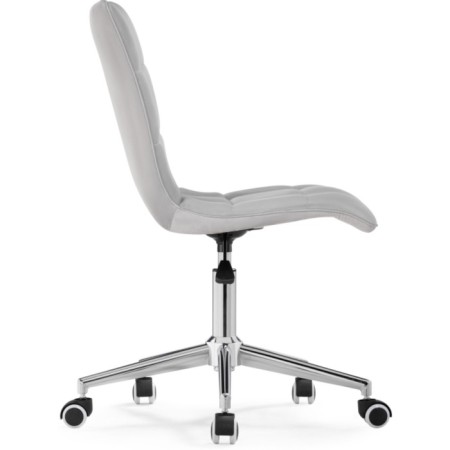 Computer chair ATV metal/velor, chrome/light gray 42x57x86 cm-1