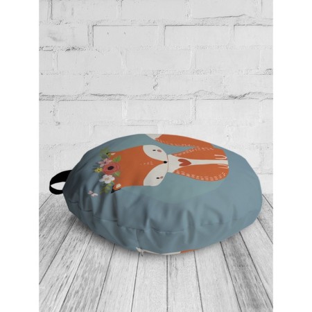 Pillow Sidushka "Modest Fox", Decorative, D = 52 cm-1