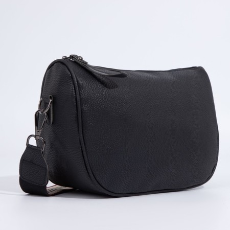 Bag Cross-Bodi with a zipper, black color-2