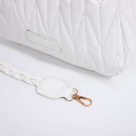Bag Cross-Bodi with a zipper, white color-7