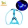 Shleka luminous size XL, sling 2.5 cm, fire 60-70 cm, 3 glow glow modes