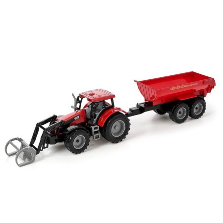 Tractor inertial "Farmer", with a trailer, scale 1:32, mix-8