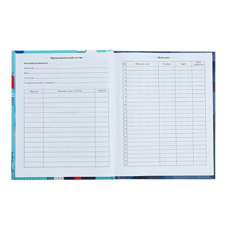 Universal Dodevink 1-11 Grade "Diary of a Russian schoolboy", 48 sheets, a solid cover, glossy lamination, liesa, an offset unit-6