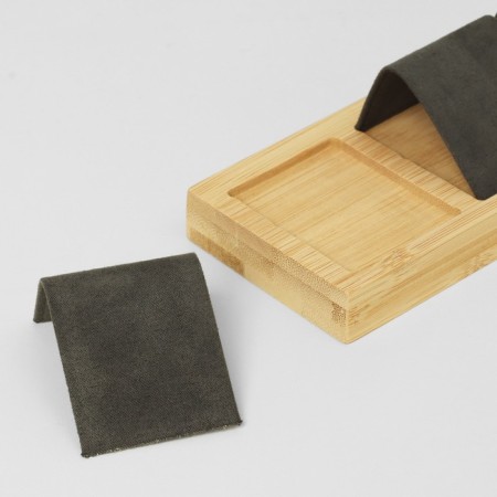 Earrings stand, wood, 3 pairs, 15.5 × 6.8 × 4.5 cm, black color-3