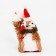 Decorative suspension "Squirrel in the New Year's cap" 12 × 7 × 15 cm