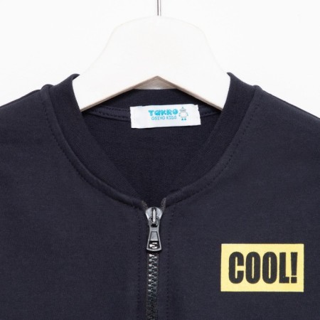 Sweatshirt for a boy, dark blue color, height 110 cm-5