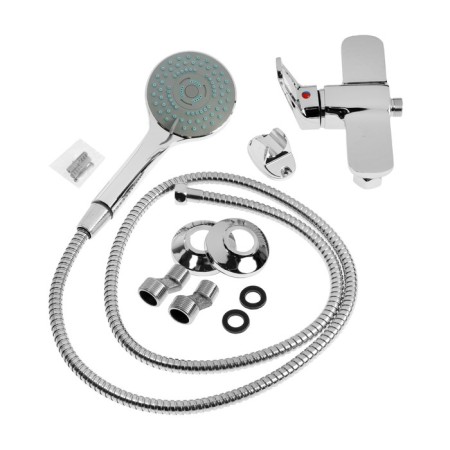 Soul mixer Zein Z4115, single -leaf, watering can 5 modes, hose, holder, chrome-10