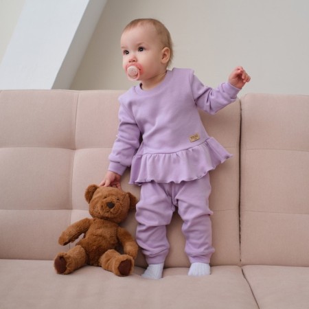 Kids (jumper, trousers) minku, lilac color, height 86-92 cm-1