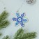 New Year's set for creativity. Polymer clay suspension “New Year! Blue snowflake "