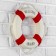 Rescue Circle with twine "Welcome Abroad", decor - Cross, 4*26*26 cm, mix