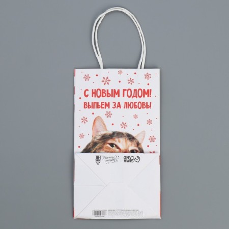 Package Gift Craft "For Love", 12 x 21 x 9 cm, New Year-6