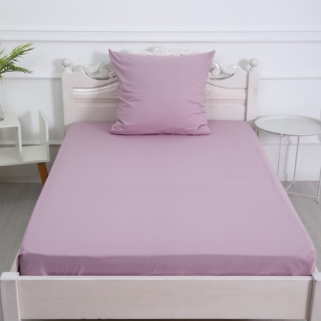 Set 1.5sp lavender 2-12 (sheet 150x215cm, pillowcase 70x70cm) calico, 120g/m, HL100%-2