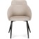 Stool on a metal frame fus metal/fabric, black/beige 58x50x85 cm