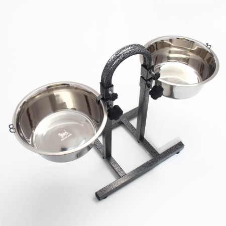 Adjustable multi -level stand 40 cm with 2 bowls of 4 liters-8