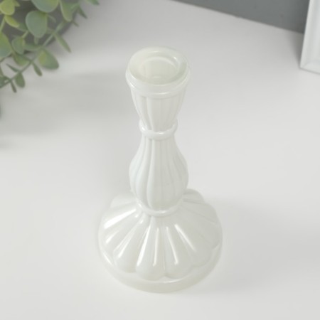 Glass of glass per 1 candle "Anita" white d = 2 cm 8x8x17 cm-2