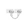 Handcuffs Pecado BDSM, soft with grirts, genuine leather, white
