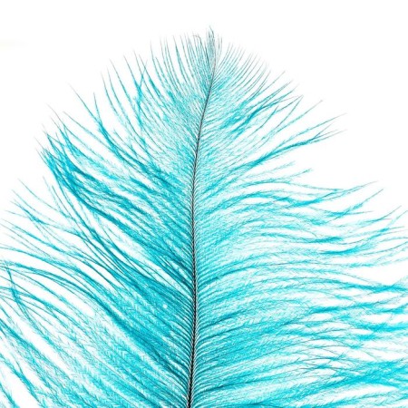 Feather for decor, length: from 45 to 50 cm, sea wave color-1