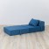 Walked armor-bed "Essen", velor fabric, blue color