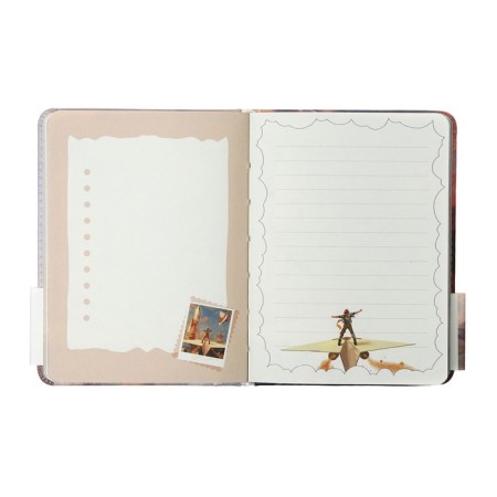 Gift notebook, A6, 96 sheets, color block, with a knife, PVC cover, "Element of the sky", mix-7