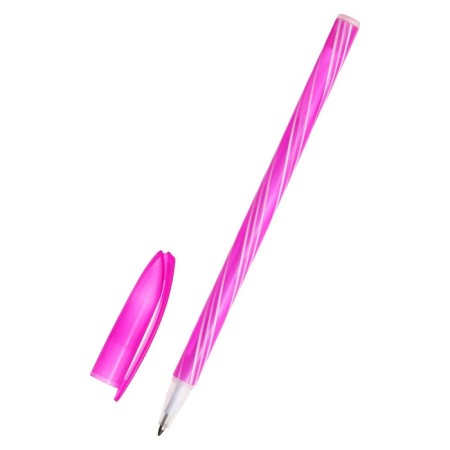 A set of ballpoint pens, 0.5 mm, 4 pieces "Spiral", blue rod, fluorescent case, mix-1