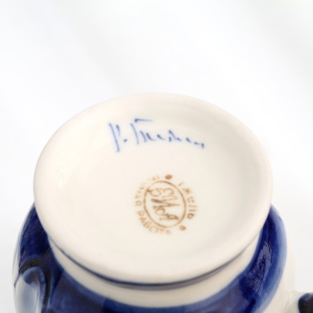 Coffee mug, height 9 cm, volume of 160 ml, gzhel-4