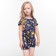 Overalls for girls, black color, height 110