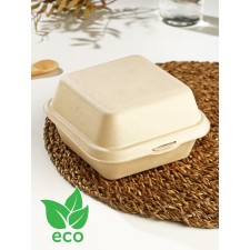 Lunch - boxing for gento - cake and burger of Dolyan, 450 ml, non -proceeding lid, sugar reed