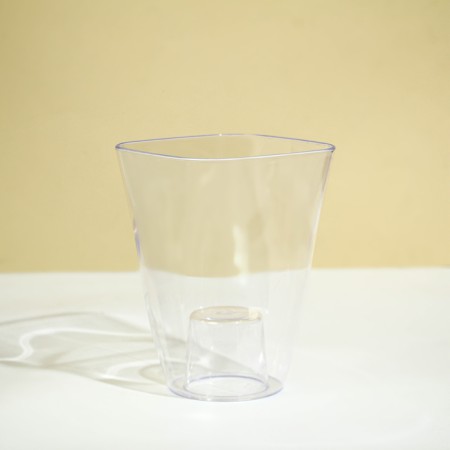 Pot for orchids, 1.5 l, 13 × 17 cm, plastic, transparent