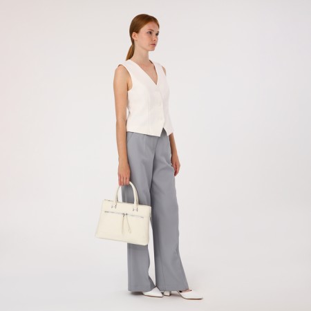 Lugus bag, 2 external pockets, white color-8