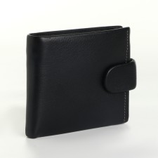 Male purse on the button, black color