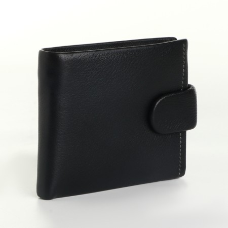 Male purse on the button, black color