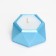Candle "Hexagon. Marble" in the candlestick of gypsum is small, 7x3.5cm, blue