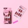 Falbings "Passion", 24 pcs, adhesive plates, ballerina shape, glossy color red/pink/silver