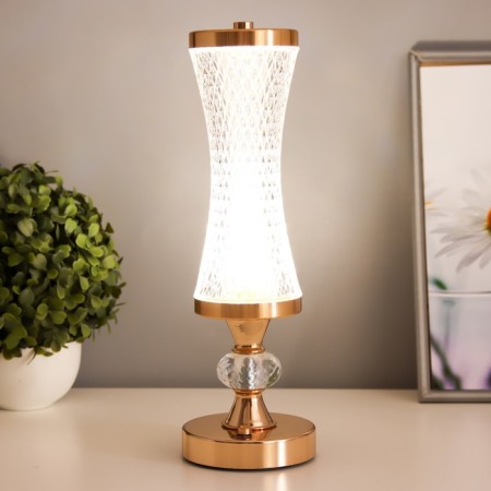 Table lamp touch Buildi LED 3W 3000-6000K USB AKB Dimmer gold 9.5x9.5x29.5 cm 102220-3