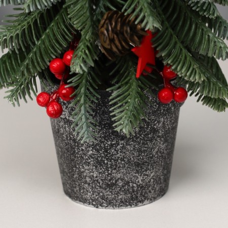 Christmas tree decor "with berries, in a pot" 33x8.5 cm-2