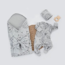 Kinderlitto “Beasts on gray” discharge kit, 4 items, height 50-56 cm