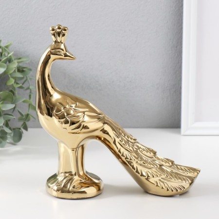 Souvenir ceramics "peacock" gold 20.5x7x21.5 cm