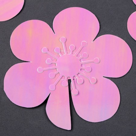 Set for decorating the cake "Flowers", color pink mother-2