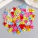 Buttons plastic for creativity 2 punctures "Color Squares" micro set 80 pcs 0.6x0.6cm