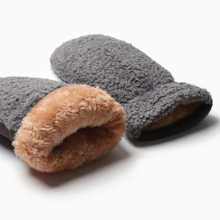 Women's mittens at the lawsuit Minaku 25 cm Gray-2