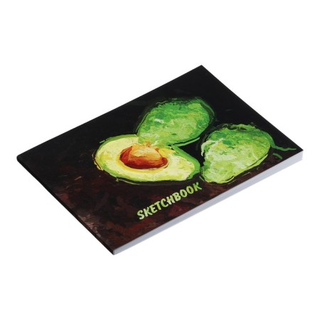 A5 sketchbook, 40 sheets on the gluing on the short side of the "avocado", covered cardboard, block 100 g/m²-1