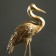 Figure "Stork" black gold, 90x27x13cm