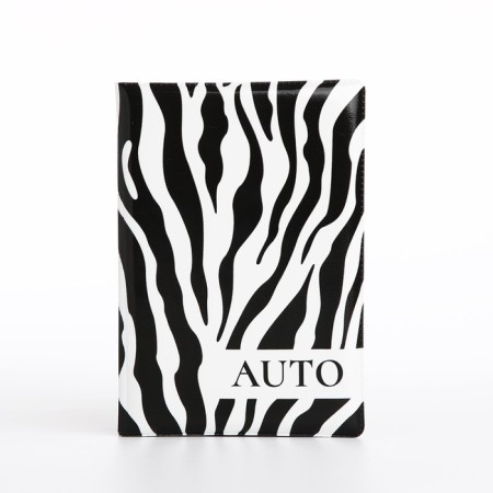 Cover for passport, black/white color