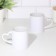 Sublimation mug with a figured hand "Heart" white inside and pen standard 320ml