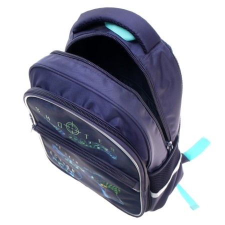 School backpack Hatber Easy "Shooter", 41 x 29 x 16 cm, ergonomic back, blue-6