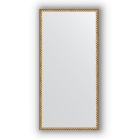 Mirror in the baguette frame - twisted brass 26 mm, 48 x 98 cm, evoForm
