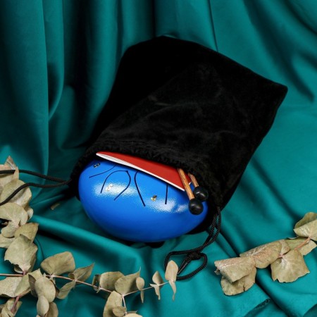 Musical instrument glucophone, blue, 8 petals, 15 x 9 cm-6